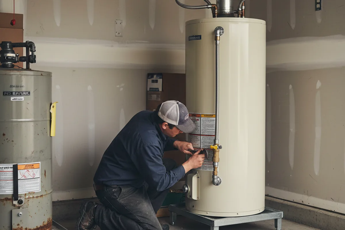 Water heater and shutoff valve replacement in Circle Pines